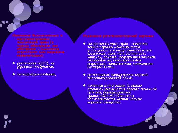 Изменение биохимических и коагулологических показателей крови (в период обострения, вне обострения - изменения отсутствуют