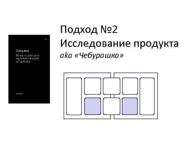 Подход № 2 Исследование продукта aka «Чебурашка» 