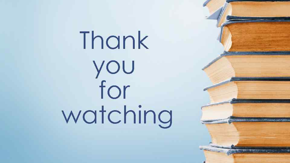 Thank you for watching 