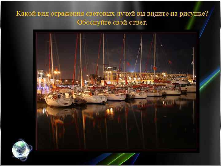 Какой вид отражения световых лучей вы видите на рисунке? Обоснуйте свой ответ. 