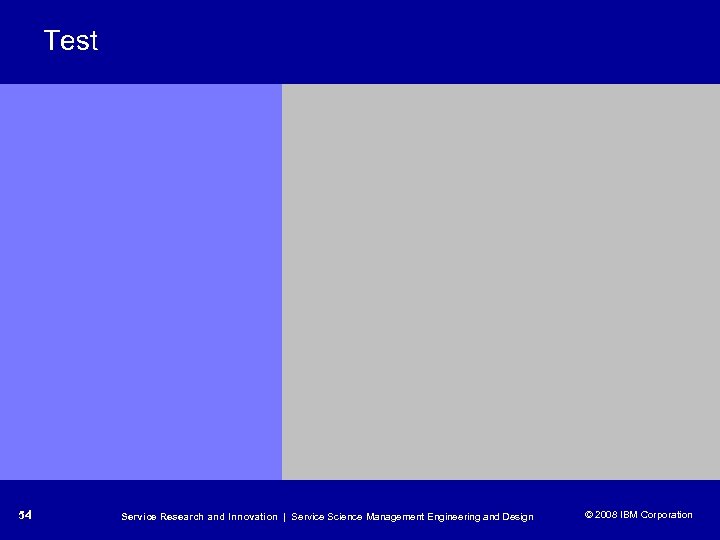 Test 54 Service Research and Innovation | Service Science Management Engineering and Design ©