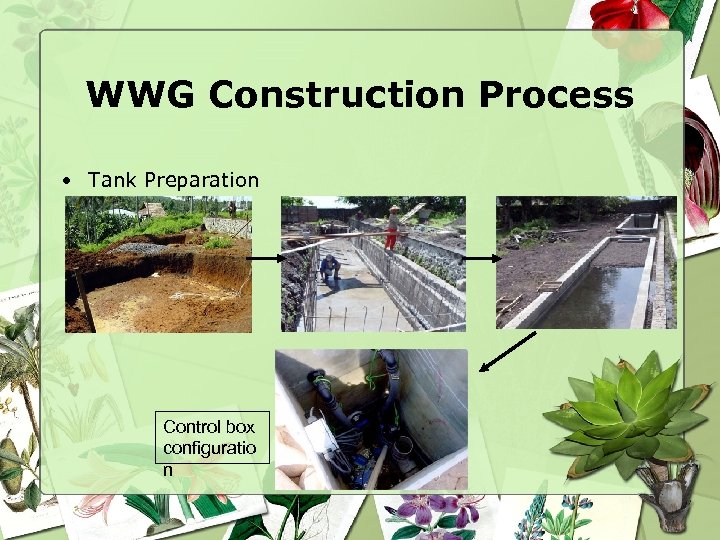 WWG Construction Process • Tank Preparation Control box configuratio n 