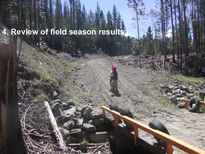 4. Review of field season results 