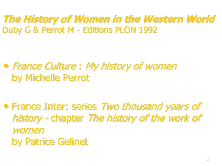 The History of Women in the Western World Duby G & Perrot M -