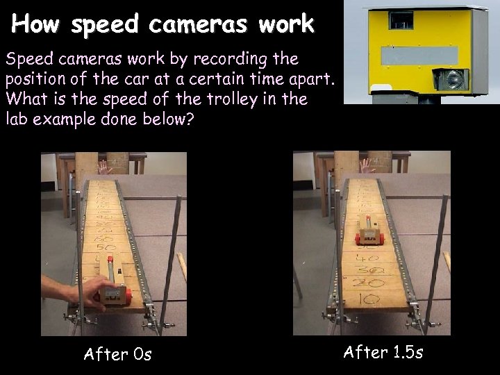 18/03/2018 How speed cameras work Speed cameras work by recording the position of the
