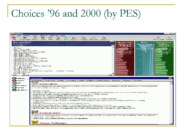 Choices ’ 96 and 2000 (by PES) 