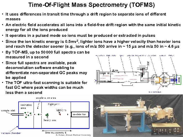 Time-Of-Flight Mass Spectrometry (TOFMS) • It uses differences in transit time through a drift