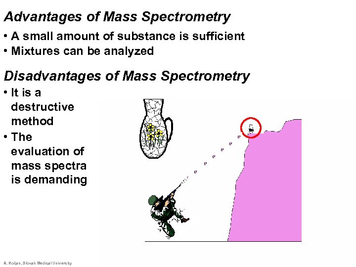 Advantages of Mass Spectrometry • A small amount of substance is sufficient • Mixtures