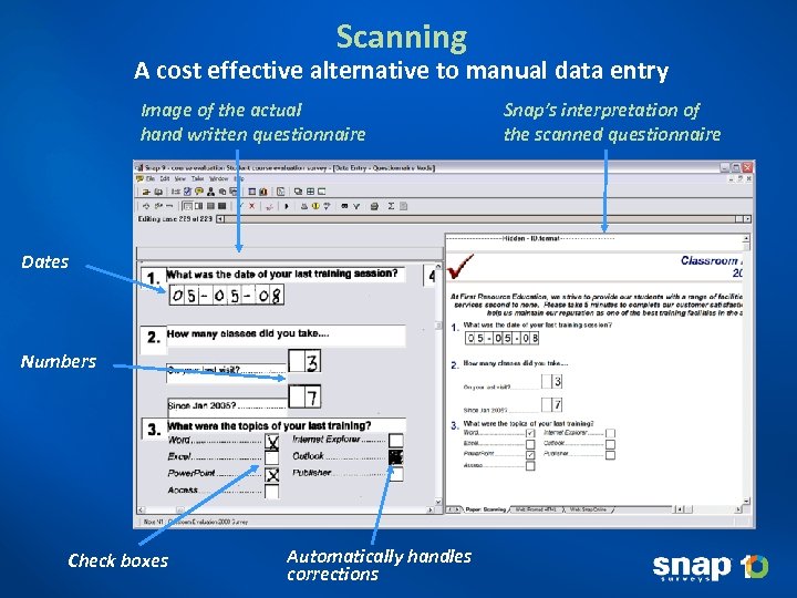 Scanning A cost effective alternative to manual data entry Image of the actual hand
