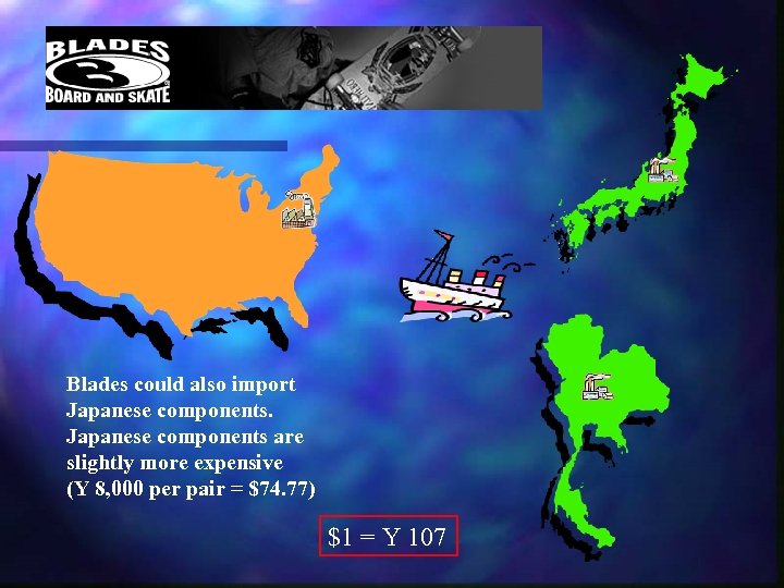Blades could also import Japanese components are slightly more expensive (Y 8, 000 per