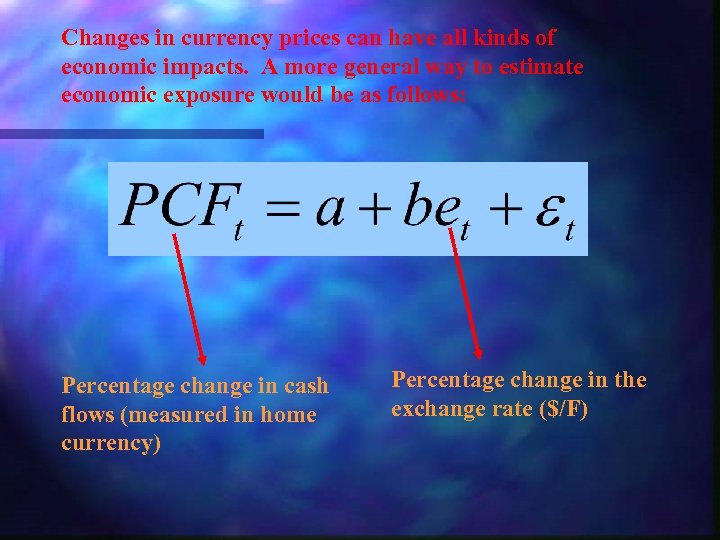 Changes in currency prices can have all kinds of economic impacts. A more general