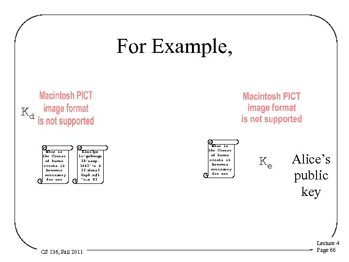For Example, Kd When in the Course of human events it becomes necessary for