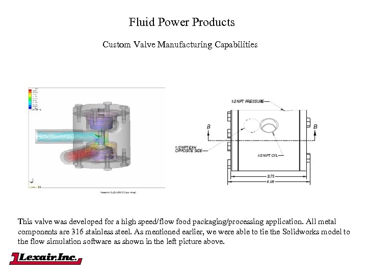 Fluid Power Products Custom Valve Manufacturing Capabilities This valve was developed for a high