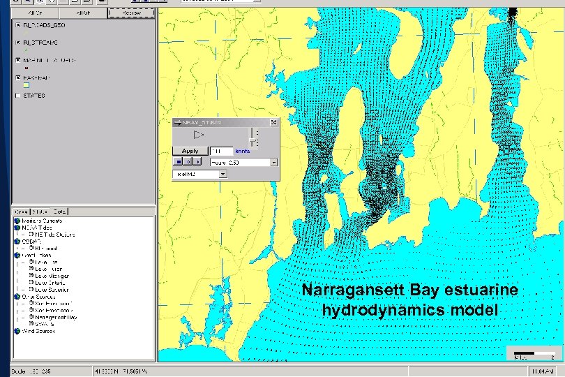 Narragansett Bay estuarine hydrodynamics model 