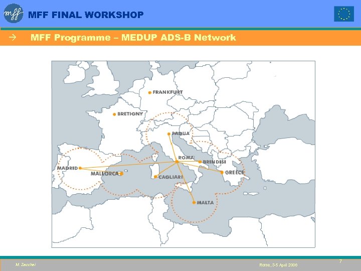 MFF FINAL WORKSHOP à MFF Programme – MEDUP ADS-B Network M. Zacchei Rome, 3