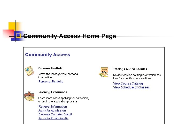 q Community Access Home Page 