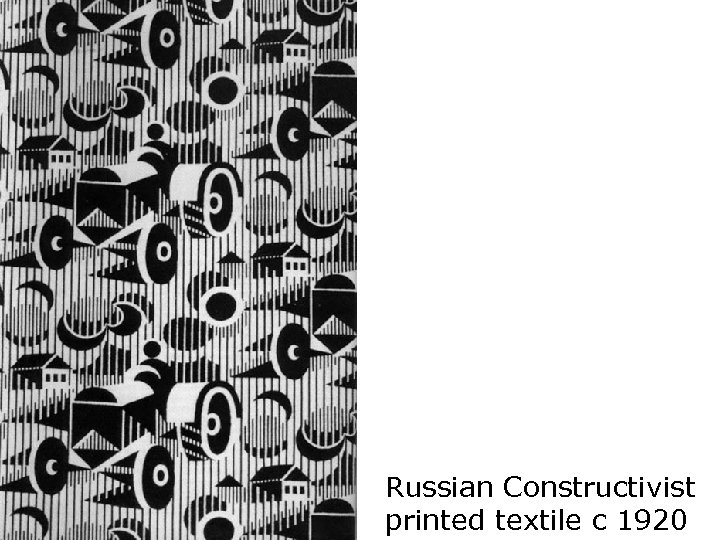 Russian Constructivist printed textile c 1920 