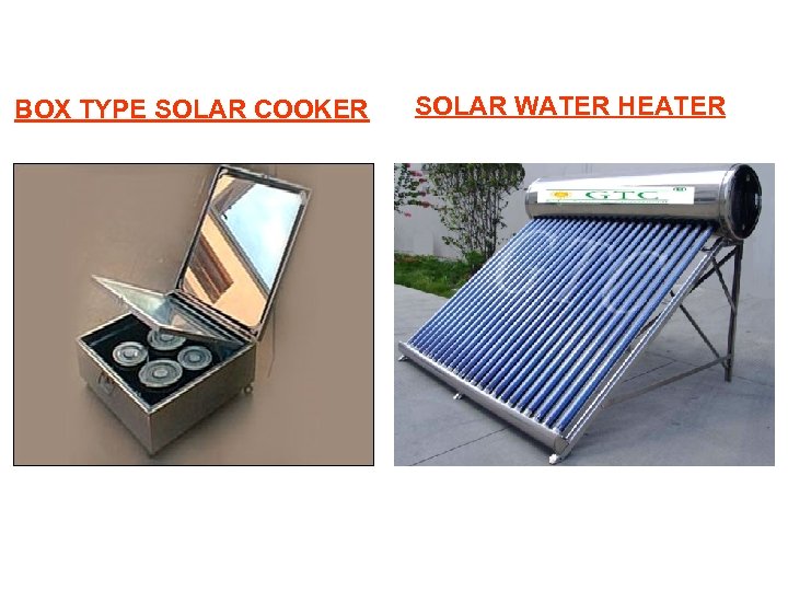 BOX TYPE SOLAR COOKER SOLAR WATER HEATER 