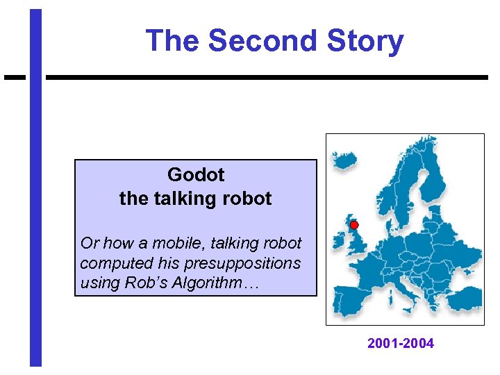 The Second Story Godot the talking robot Or how a mobile, talking robot computed