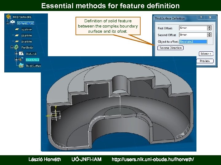 Essential methods for feature definition Definition of solid feature between the complex boundary surface