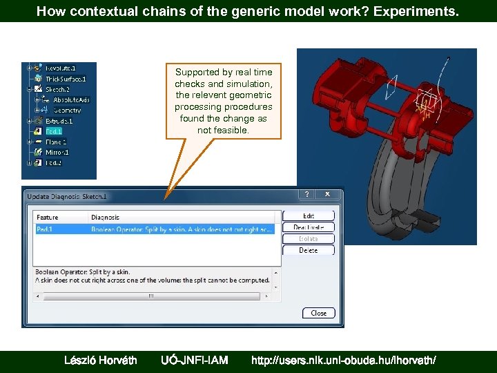 How contextual chains of the generic model work? Experiments. Supported by real time checks