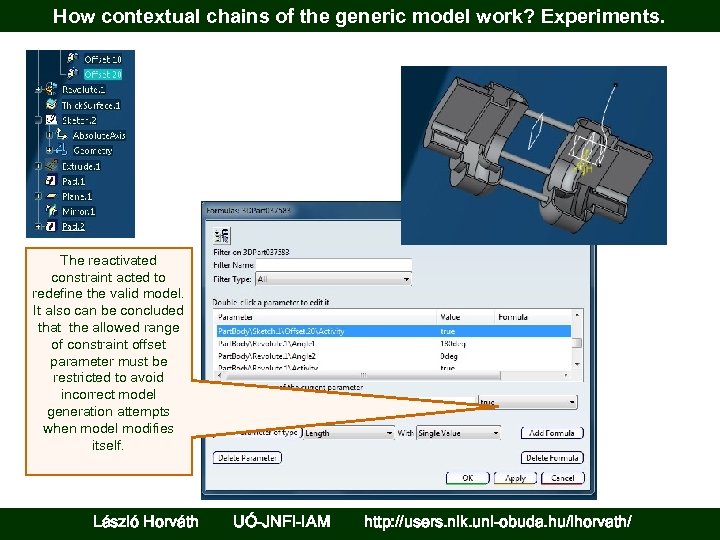 How contextual chains of the generic model work? Experiments. The reactivated constraint acted to