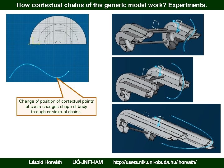 How contextual chains of the generic model work? Experiments. Change of position of contextual