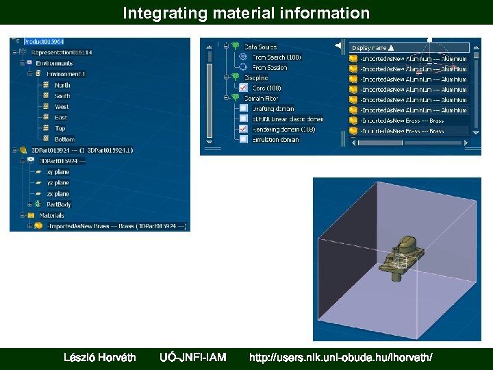 Integrating material information László Horváth UÓ-JNFI-IAM http: //users. nik. uni-obuda. hu/lhorvath/ 