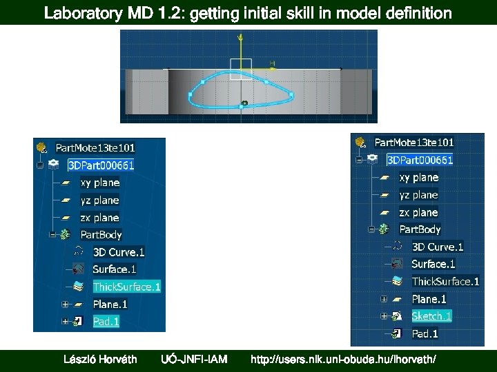 Laboratory MD 1. 2: getting initial skill in model definition László Horváth UÓ-JNFI-IAM http: