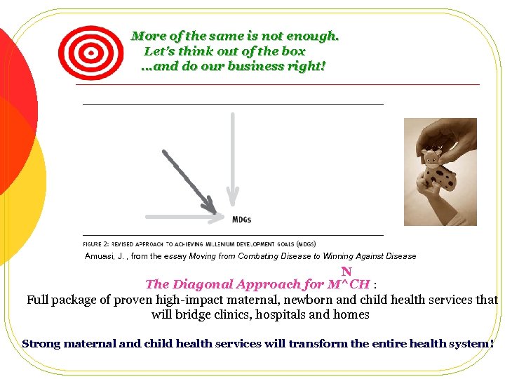 More of the same is not enough. Let’s think out of the box …and