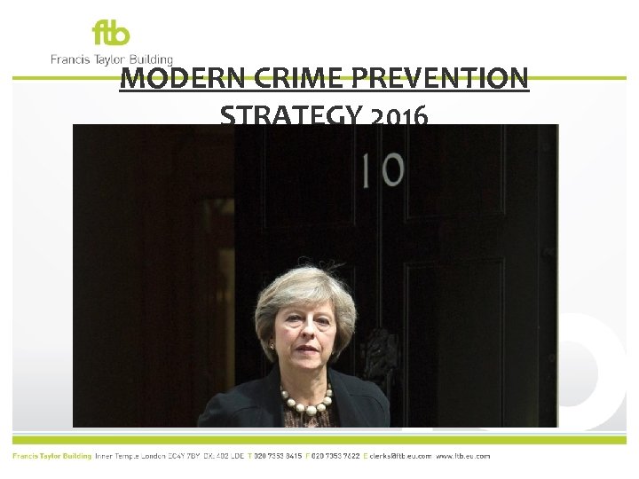 MODERN CRIME PREVENTION STRATEGY 2016 