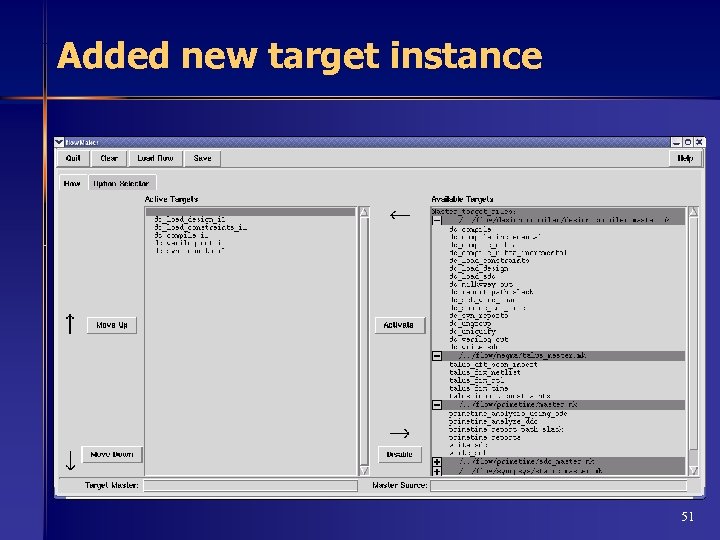 Added new target instance 51 