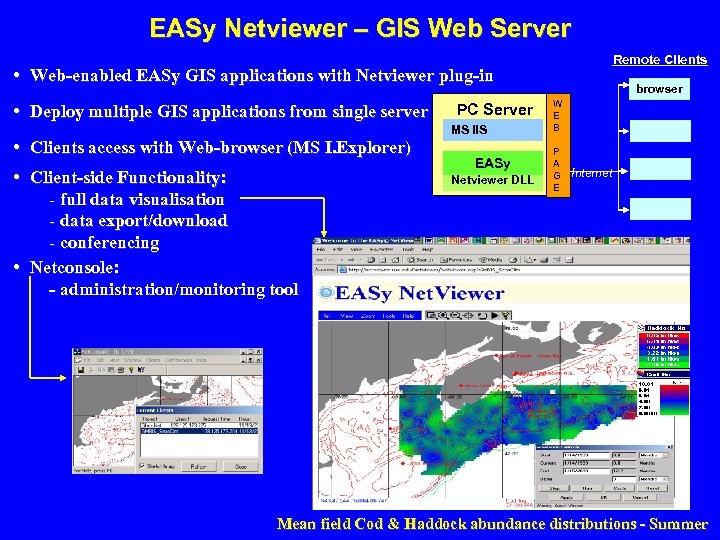 EASy Netviewer – GIS Web Server Remote Clients • Web-enabled EASy GIS applications with