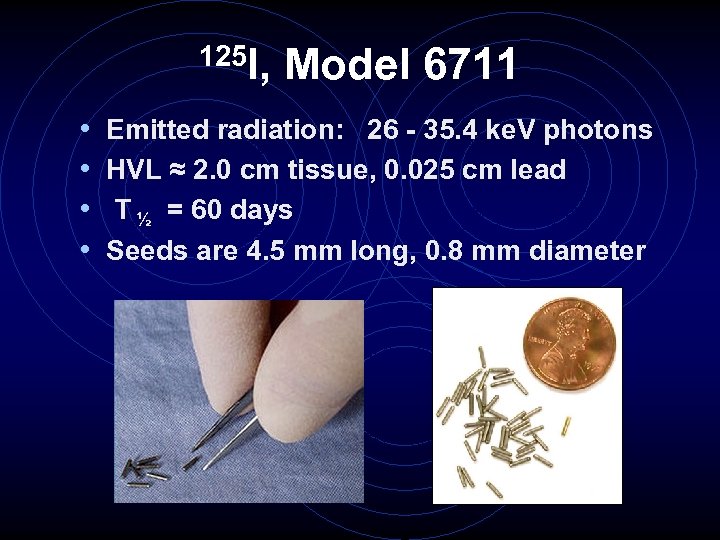 125 I, • • Model 6711 Emitted radiation: 26 - 35. 4 ke. V