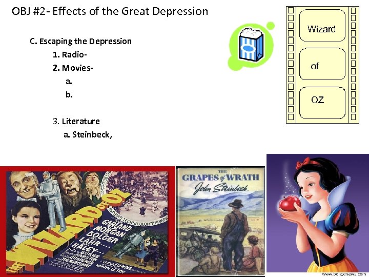 OBJ #2 - Effects of the Great Depression Wizard C. Escaping the Depression 1.