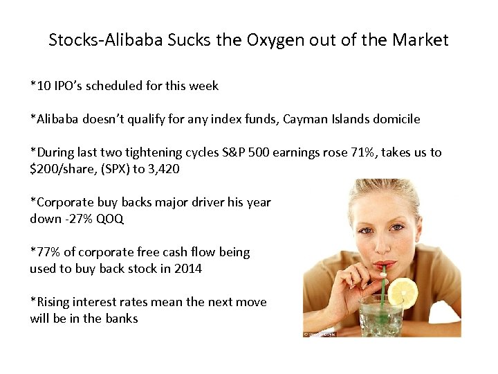 Stocks-Alibaba Sucks the Oxygen out of the Market *10 IPO’s scheduled for this week