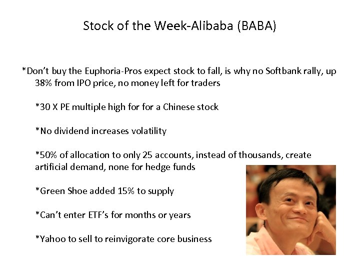 Stock of the Week-Alibaba (BABA) *Don’t buy the Euphoria-Pros expect stock to fall, is