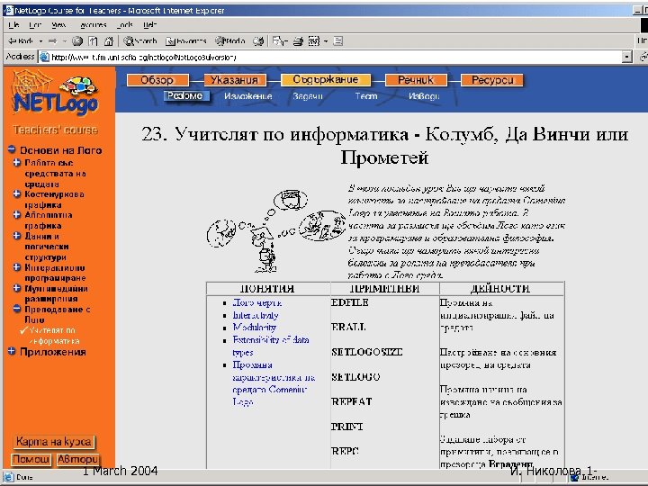 1 March 2004 И. Николова 1 - 