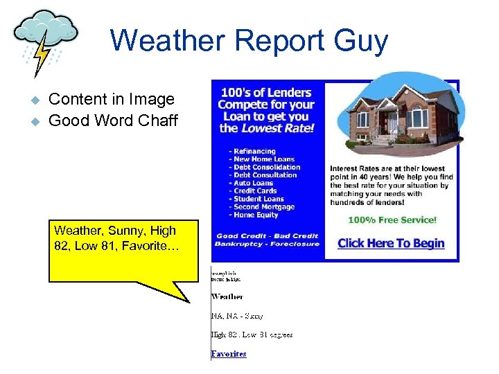 Weather Report Guy u u Content in Image Good Word Chaff Weather, Sunny, High