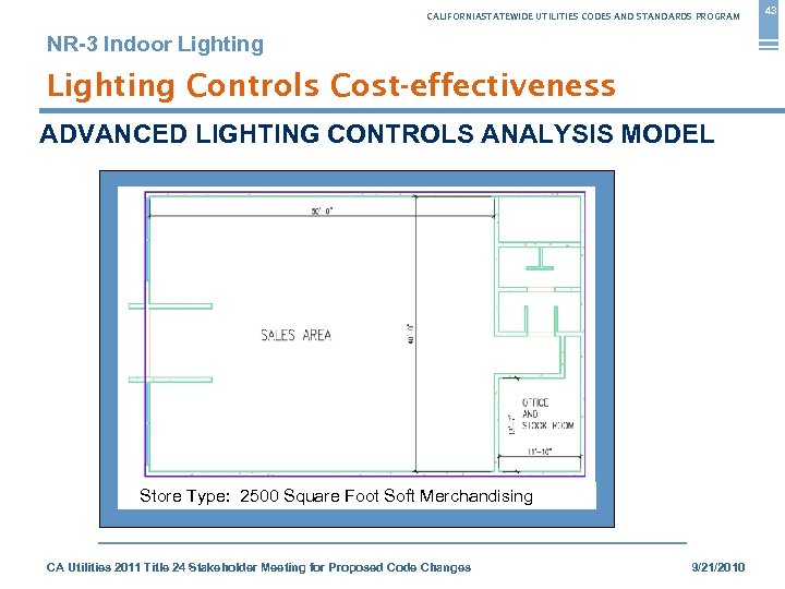 CALIFORNIASTATEWIDE UTILITIES CODES AND STANDARDS PROGRAM NR-3 Indoor Lighting Controls Cost-effectiveness ADVANCED LIGHTING CONTROLS
