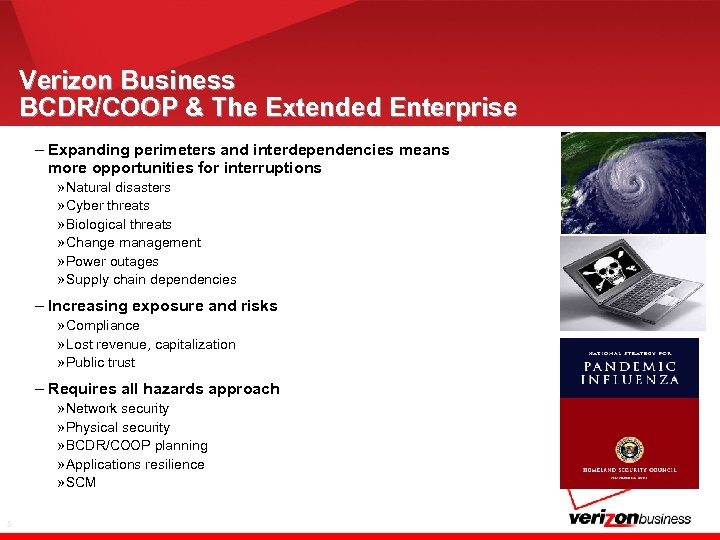 Verizon Business BCDR/COOP & The Extended Enterprise – Expanding perimeters and interdependencies means more