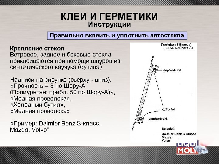 КЛЕИ И ГЕРМЕТИКИ Инструкции Правильно вклеить и уплотнить автостекла Крепление стекол Ветровое, заднее и