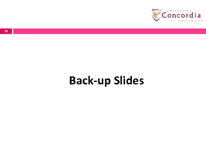 38 Back-up Slides 38 