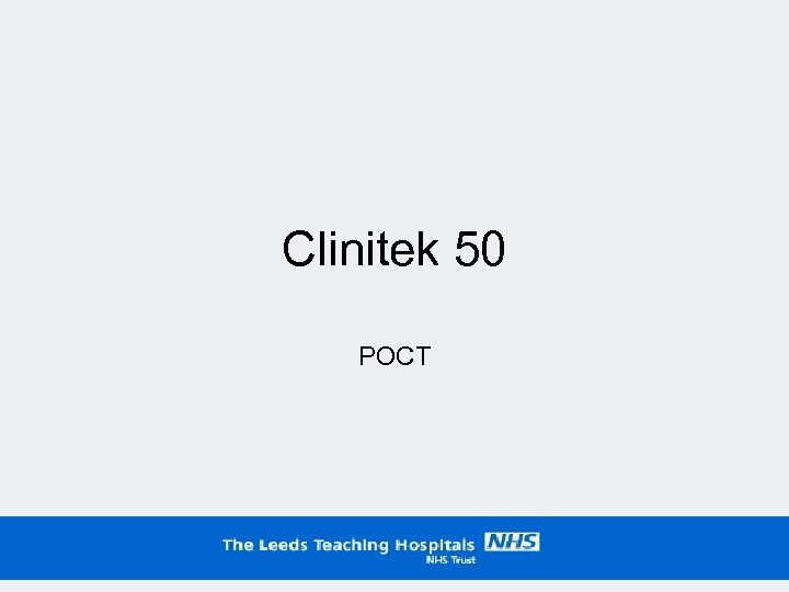 Clinitek 50 POCT 