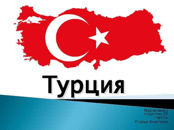 Турция Подготовила студентка 22 группы Старых Анастасия 