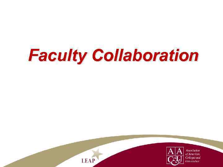 Faculty Collaboration 
