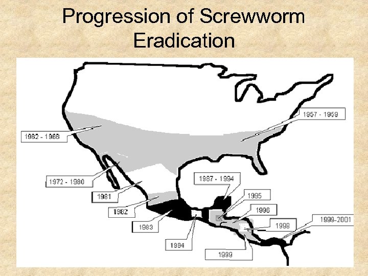 Progression of Screwworm Eradication 