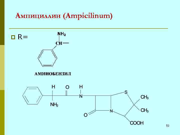 Ампициллин (Ampicilinum) p R= 52 