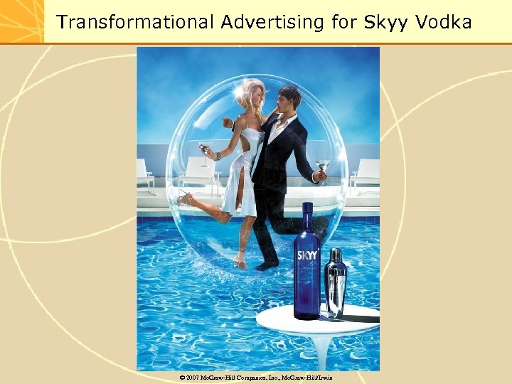 Transformational Advertising for Skyy Vodka © 2007 Mc. Graw-Hill Companies, Inc. , Mc. Graw-Hill/Irwin