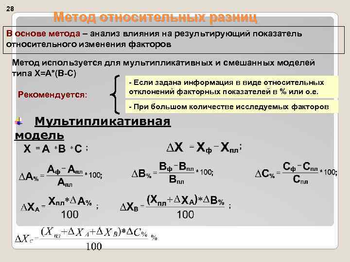 Анализ относительных разниц. Метод относительных разниц. Метод относительных разниц в экономическом анализе. Метод относительных разниц двухфакторная модель. Относительная разность.